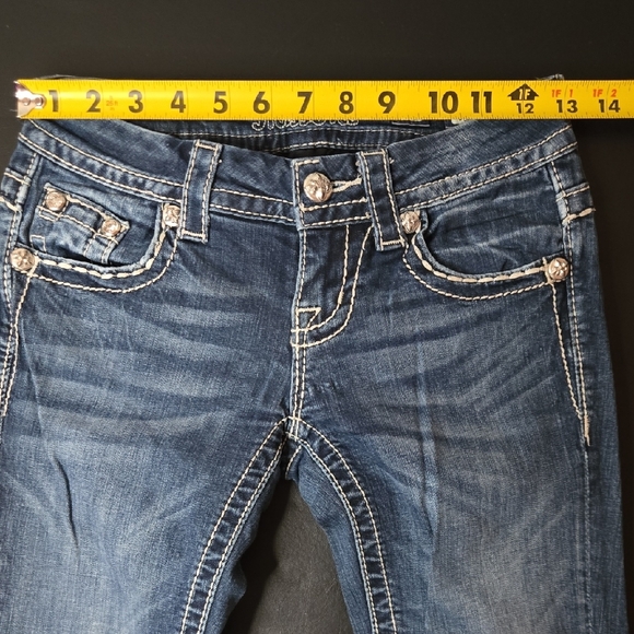 Miss Me Denim Jeans with Embellished Pockets - Picture 7 of 10